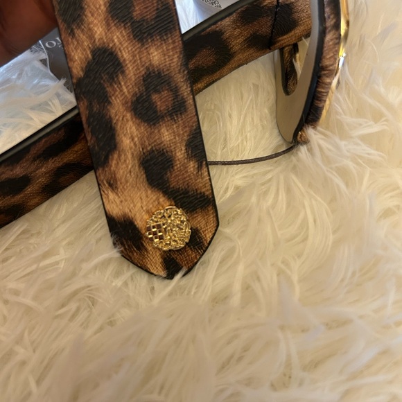Vince Camuto Leopard Print Belt with Gold Buckle - Picture 5 of 15